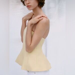 Zara PEPLUM BANDEAU TOP